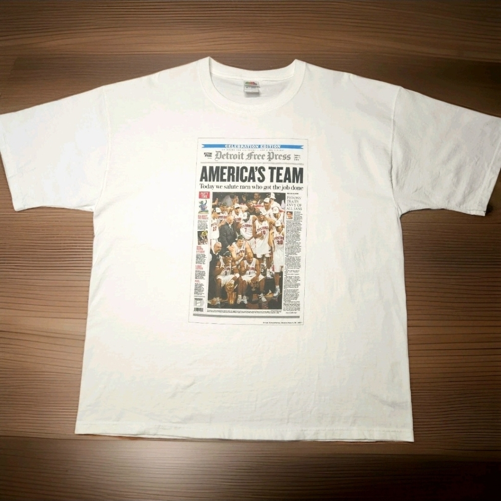 VTG Y2K Detroit Pistons 2004 NBA Champions America’s Team Detroit Free Press